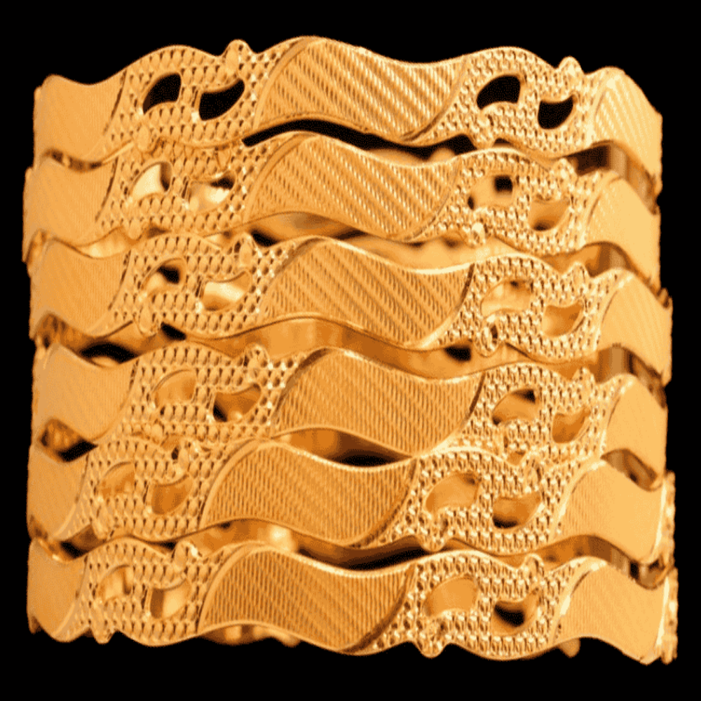 21k Gold Bangle Set (L)